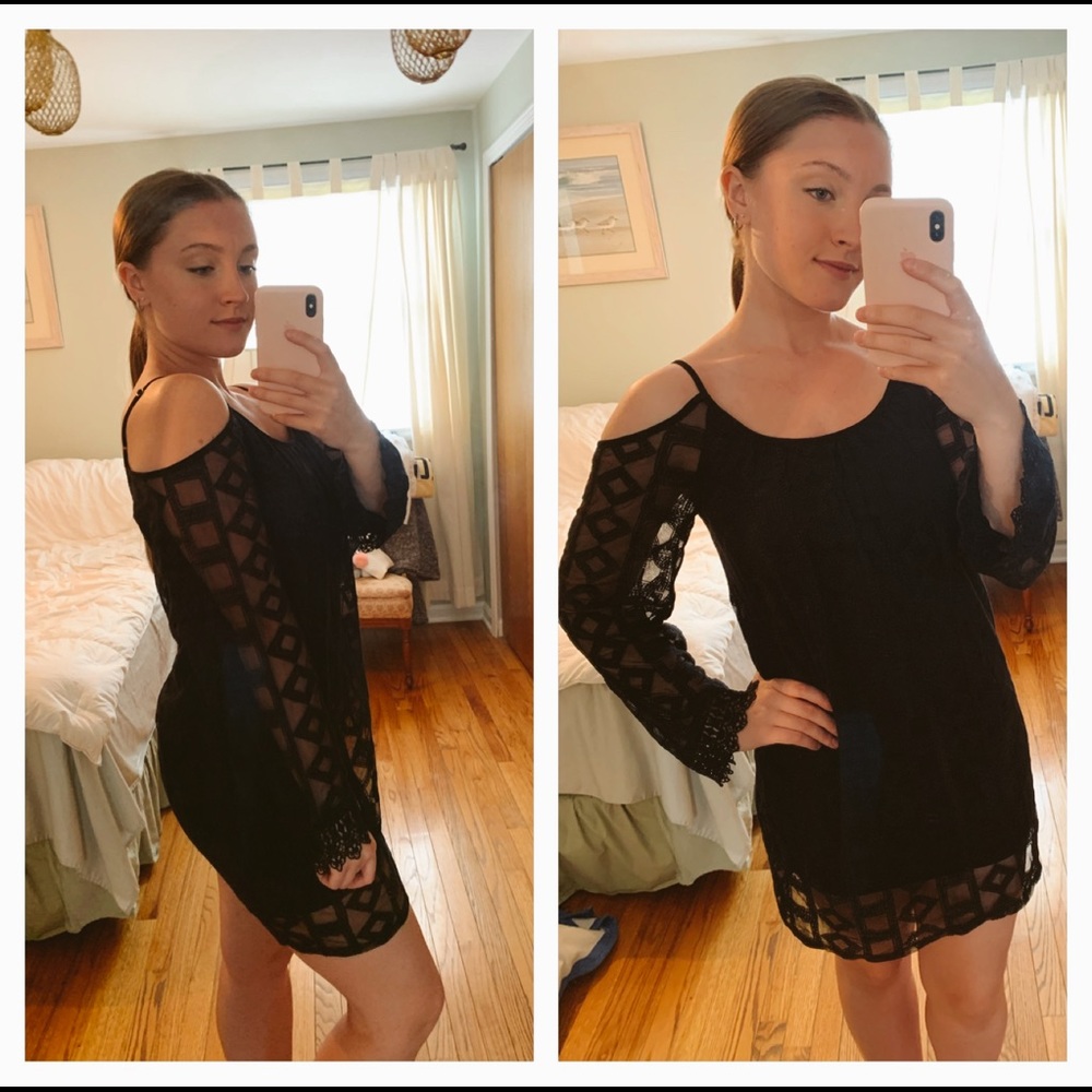 Black Cold Shoulder Dress